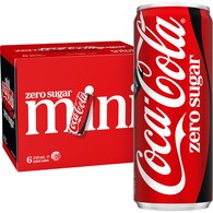 Coca-Cola Zero Sugar Soft Drink Mini Cans