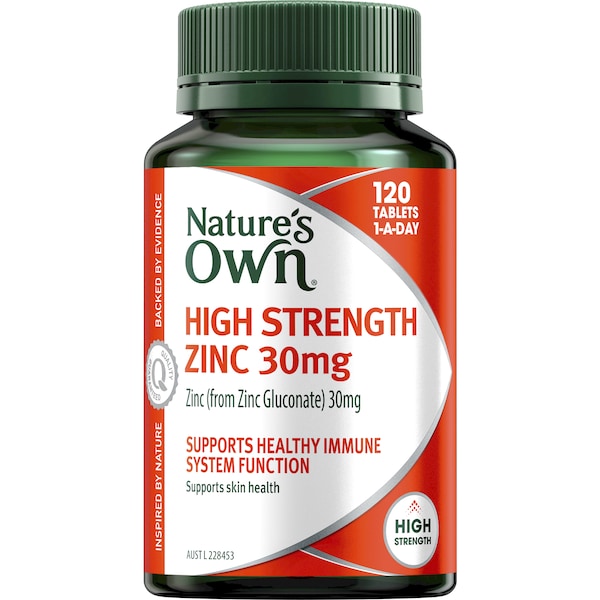 Nature's Own High Strength Zinc Tablets 120 pack