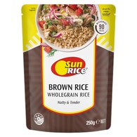 Sunrice Microwave Brown Rice Pouch Medium Grain Brown Rice In 90