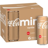 Coca-Cola Vanilla Soft Drink Mini Cans Mini Cans