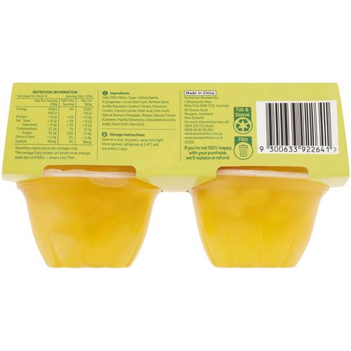 Woolworths Two Fruits In Tropical Jelly 4x120g bunch