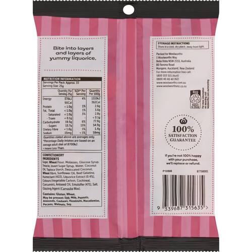 Woolworths Liquorice Allsorts 380g bunch