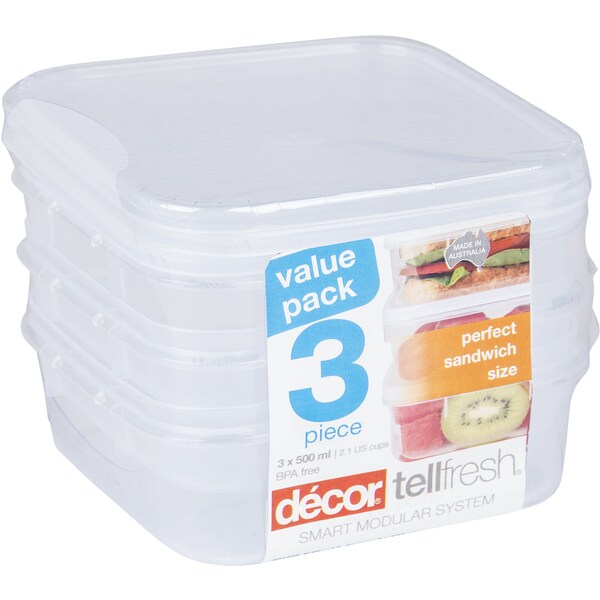 Decor Tellfresh Storer Square 3 Pack