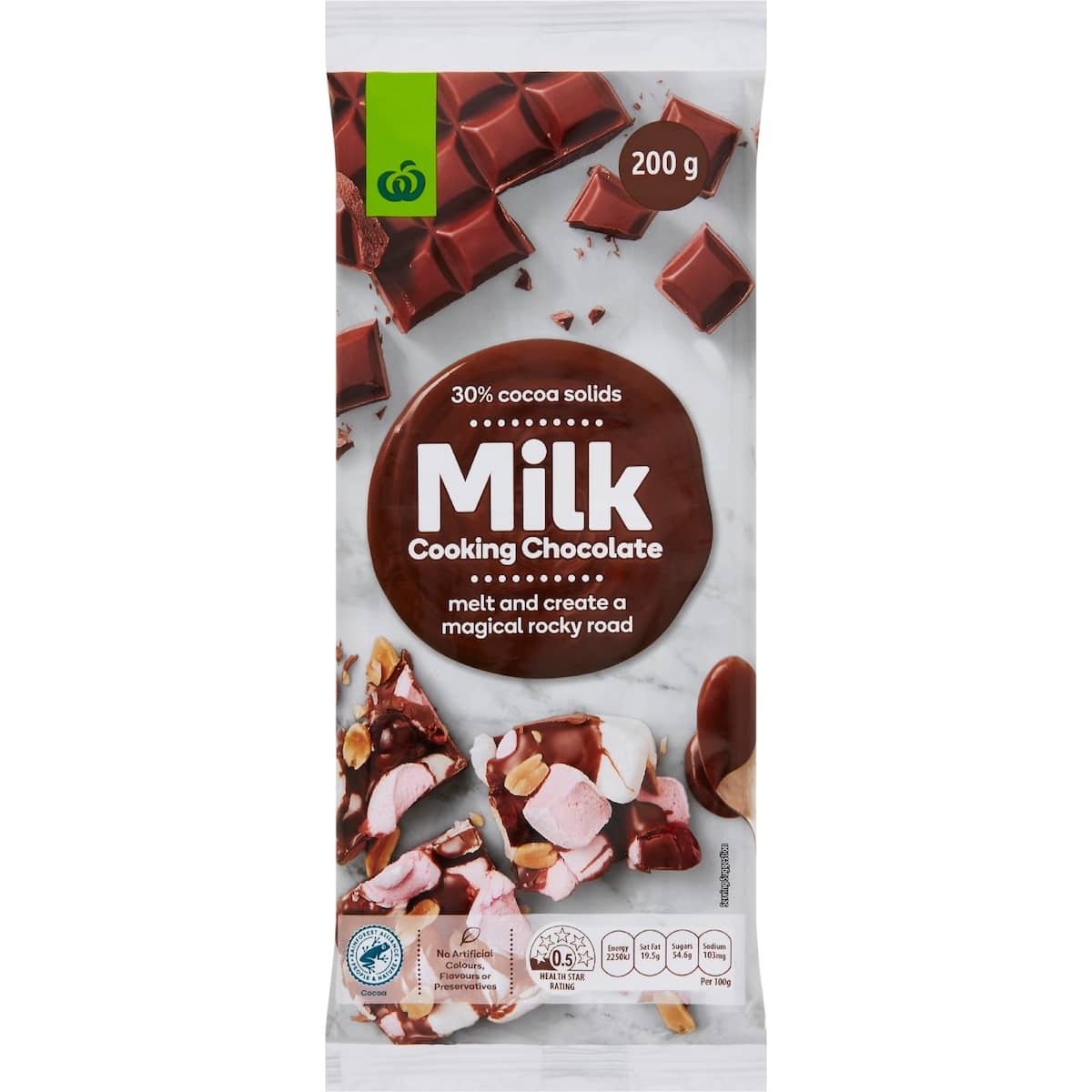 Woolworths Cooking Chocolate Milk 200g | bunch