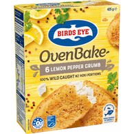Birds Eye Oven Bake NZ Hoki Lemon Pepper Crumbed Fish