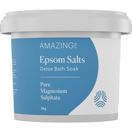 Amazing Oils Epsom Salts Detox Bath Soak Pure Magnesium Sulphate 3kg – Woolworths