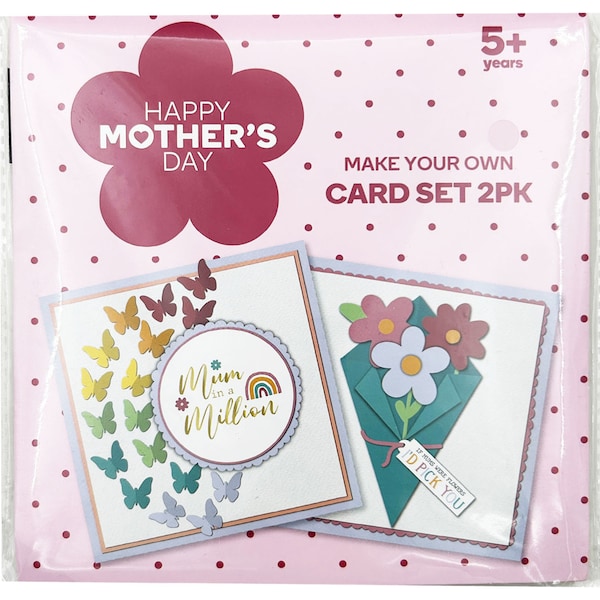 Mother's Day Make Your Own Card Set 2pk Each
