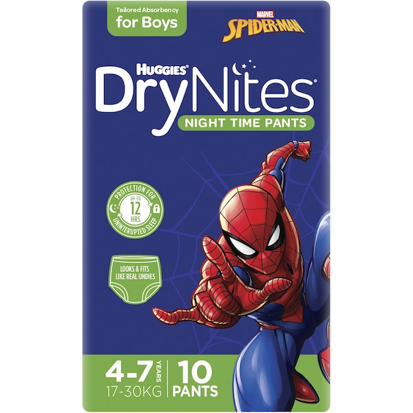 Huggies Drynites Boys Convenience 4-7 Years 10 pack