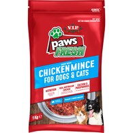 VIP Paws Adult Chilled Fresh Dog & Cat Food Chicken Mince
