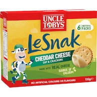Uncle Tobys Le Snak Cheddar Cheese Dip & Crackers