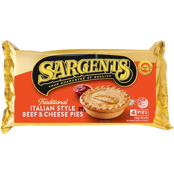 Sargents Pies Traditional Meat & Cheese 700g
