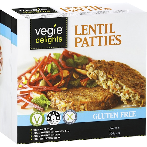 Vegie Delights Lentil Patties 300g