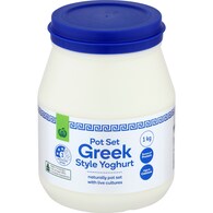 Woolworths Pot Set Greek Style Yoghurt