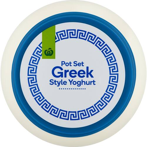 Woolworths Pot Set Greek Style Yoghurt 1k bunch