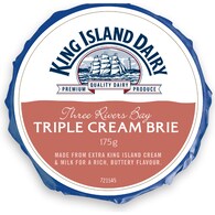 King Island Dairy Three Rivers Bay Triple Cream Brie Cheese