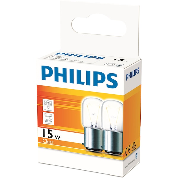Philips Pilot Globe 15w Bc Base 2 Pack