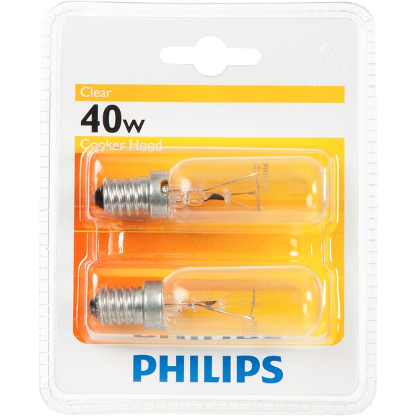 Philips Rangehood Globe 40w Es Base 2 Pack