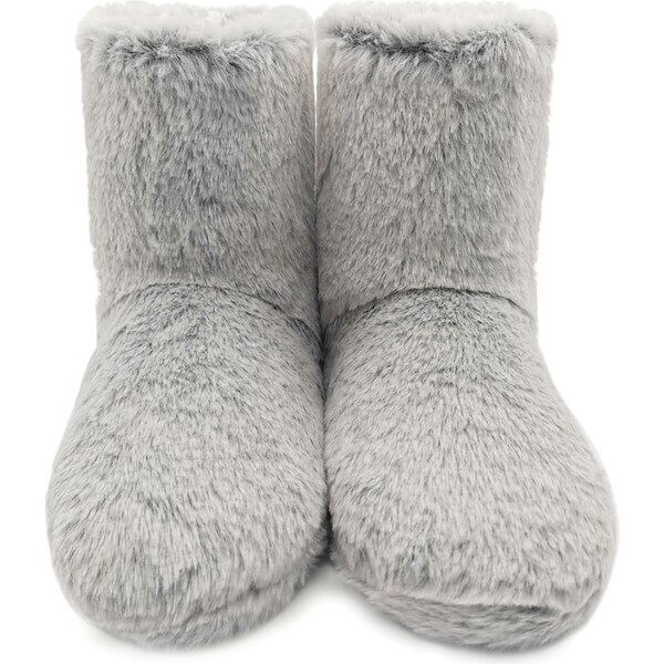 For Her Ladies Faux Fur Boots 2 Tone Grey Size 9/10 Each