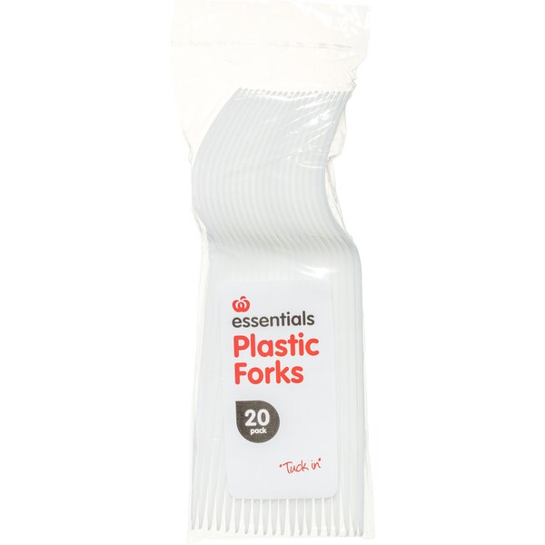 Essentials Plastic Forks 20 Pack