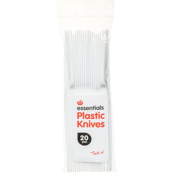 Essentials Plastic Knives 20 Pack