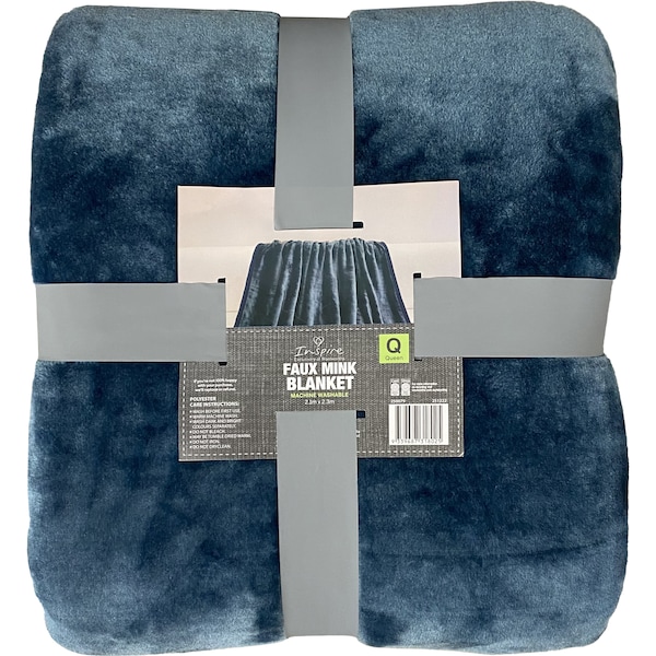 Inspire Faux Mink Blanket Queen Bed Assorted Each