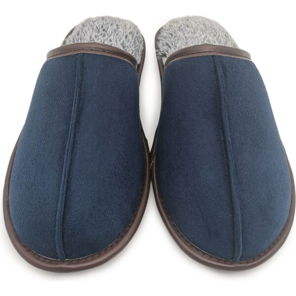 For Him Mens Slippers Navy Brown Size 9/10 Each