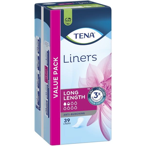 Tena Active Panty Liners Long 39 Pack