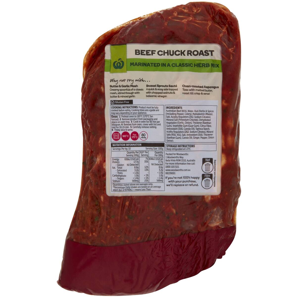Woolworths Simply Roast Beef Marinated In a Classic Herb Mix upto 1.5