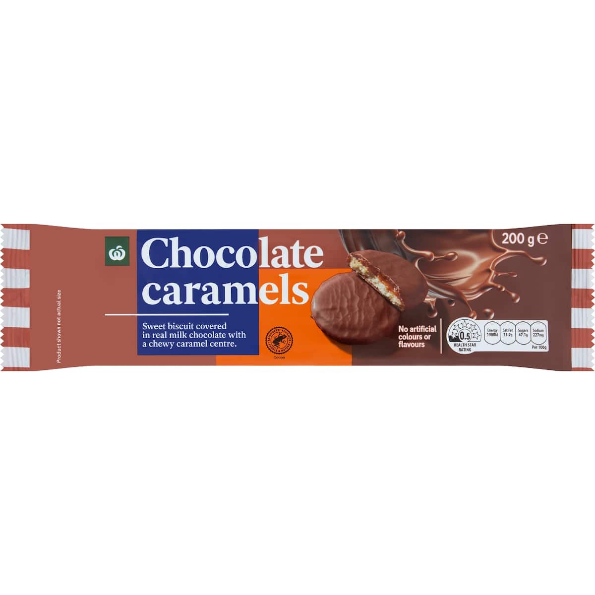 Woolworths Choccy Caramels 200g bunch