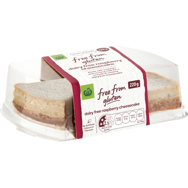 Woolworths Free From Gluten Raspberry Cheesecake 2 Pack