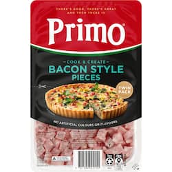 Primo Diced Bacon Pieces Cook & Create Twin Pack 300g