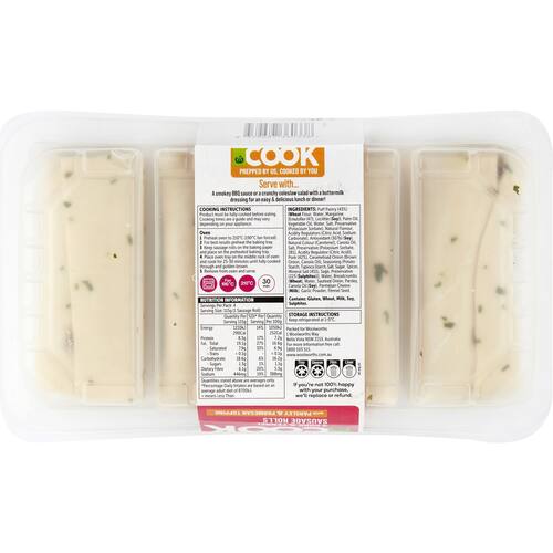 Woolworths Pork & Fennel Sausage Roll 460g bunch