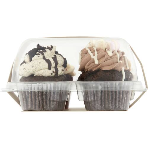 Woolworths Assorted Iced Cupcakes 4 pack bunch