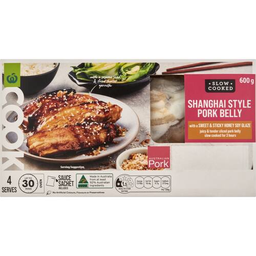 Woolworths Cook Slow Cooked Shanghai Style Pork Belly 600g bunch