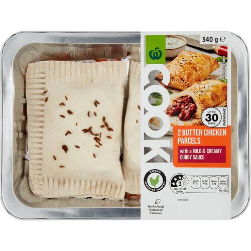 Woolworths Butter Chicken Parcels 340g bunch