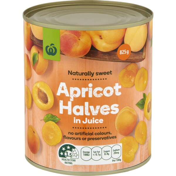 Woolworths Apricots In Juice 825g