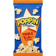 Poppin Microwave Popcorn Triple Butter Flavour Explosion