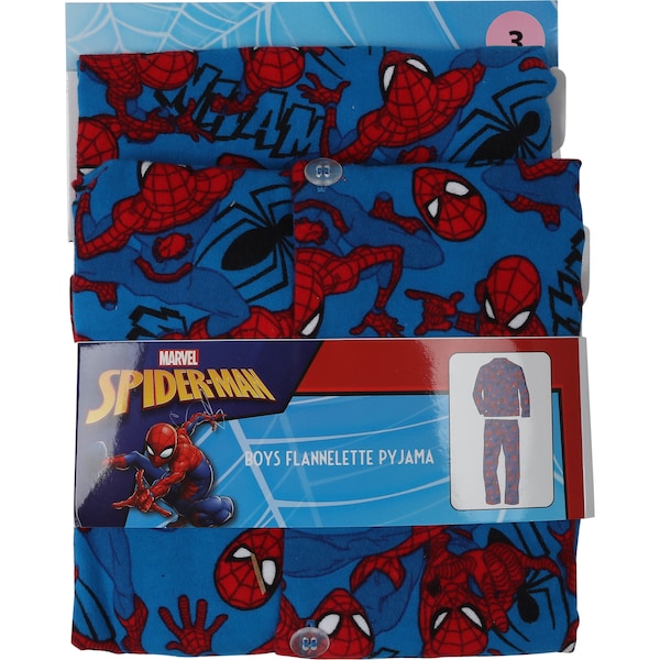 Disney Spider Man Flannelette Pajamas Size 3 Each