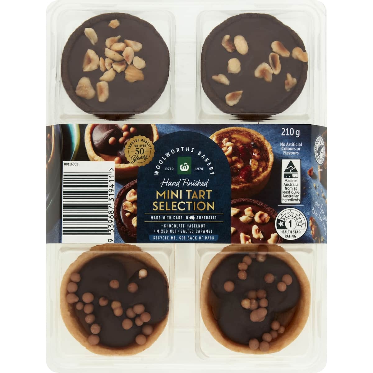 Woolworths Mixed Tarts 6pk 210g bunch