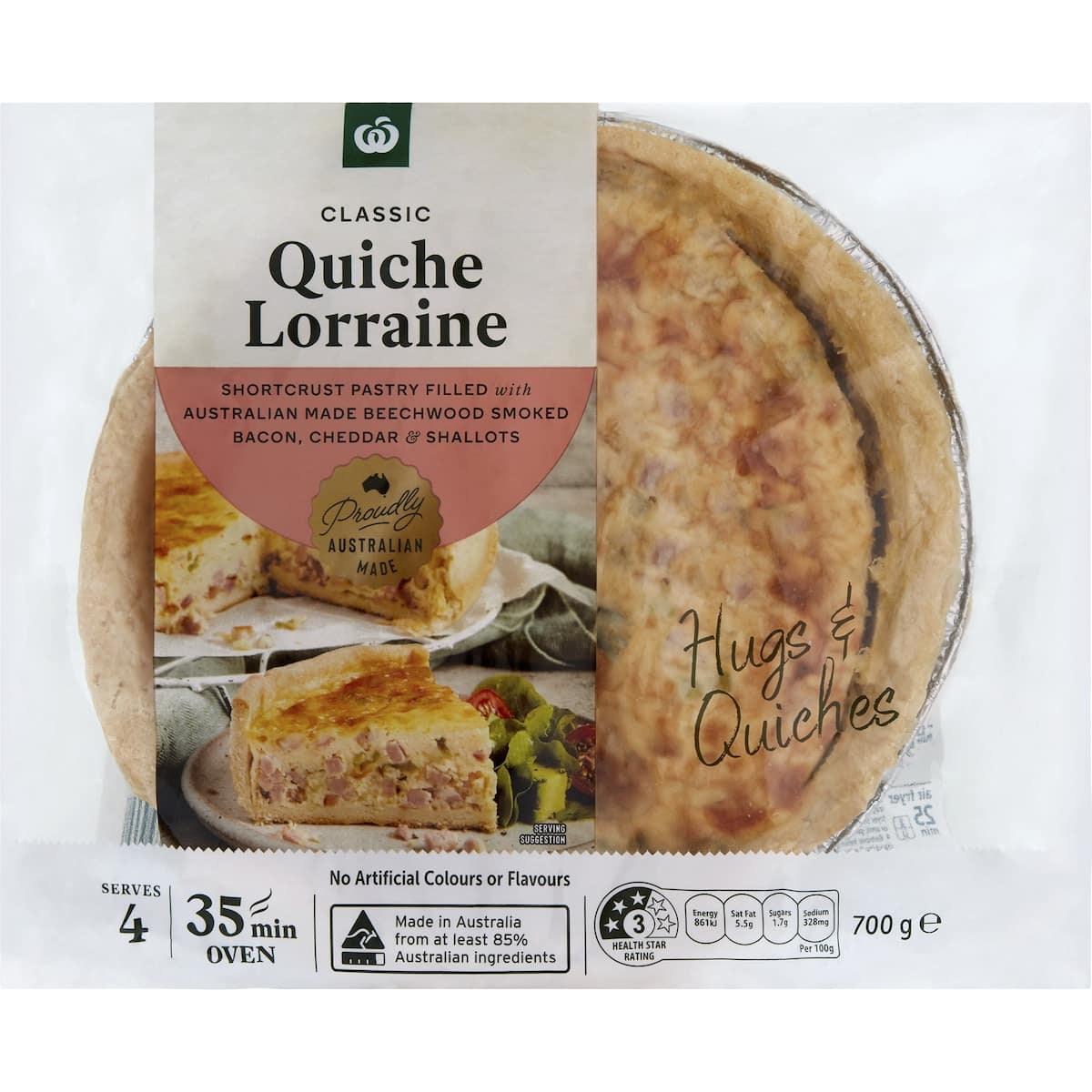 Woolworths Quiche Lorraine 700g bunch