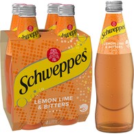 Schweppes Lemon Lime Bitters Soft Drink Glass Bottle