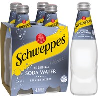 Schweppes Soda Water Glass Bottle