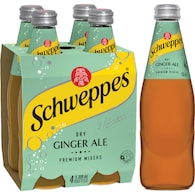 Schweppes Dry Ginger Ale Soft Drink Glass Bottle