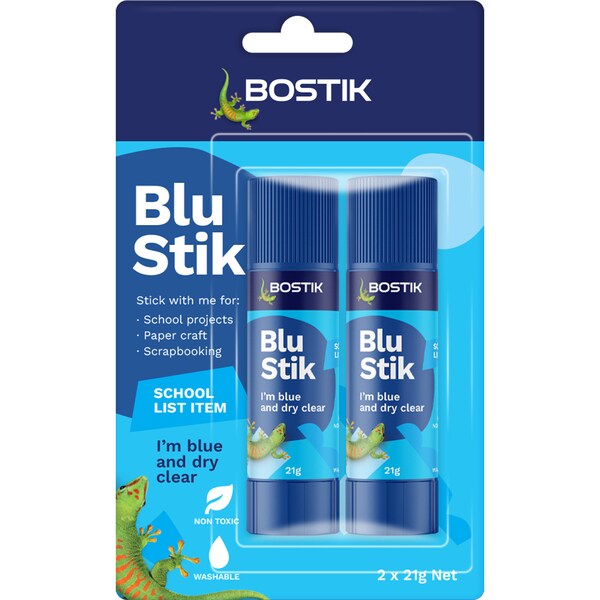 Bostik Blu Stik Glue 21g x 2 pack
