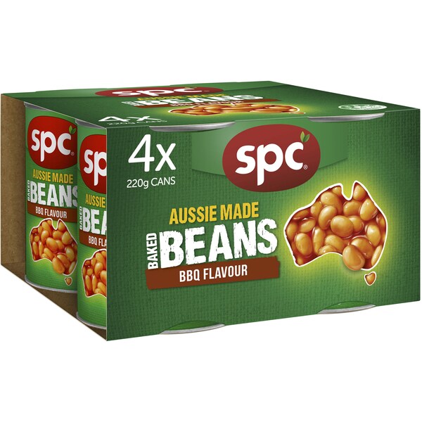 SPC Baked Beans Bbq Flavour 4 x 220g