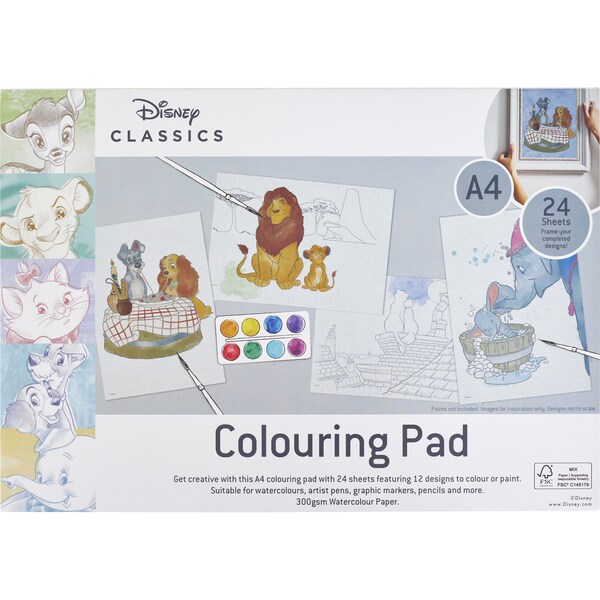 Disney Colouring Pad a4 Classics Each