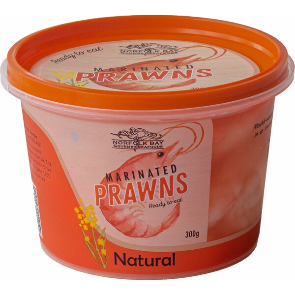 Norfolk Bay Marinated Prawns Natural 300g