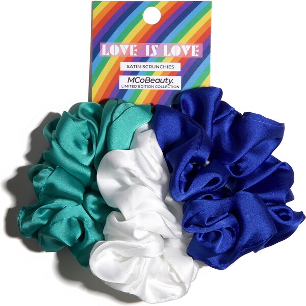 MCoBeauty Satin Scrunchies Love Is Love 3 pack