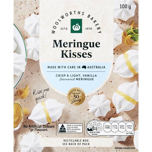 Woolworths Meringues Vanilla Minis 100g bunch