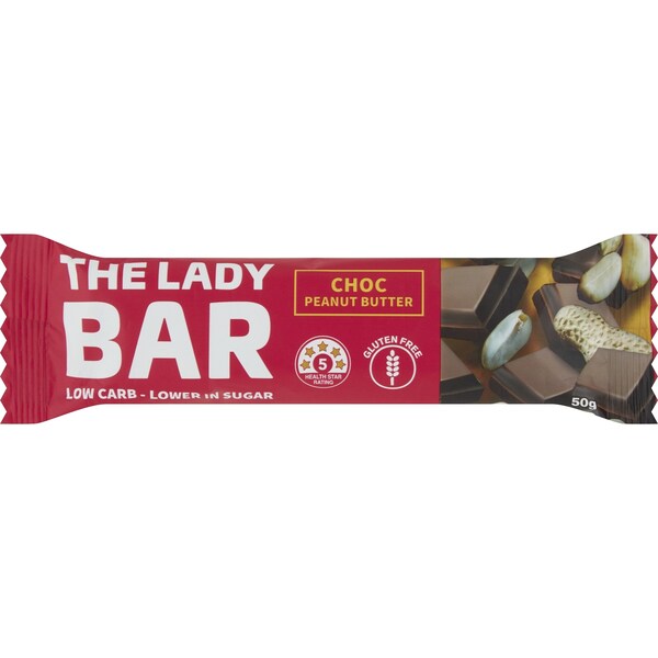 The Lady Bar Choc Peanut Butter 50g